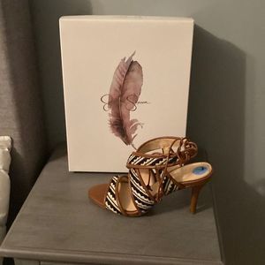 Jessica Simpson in original box tie up heels size 7.5